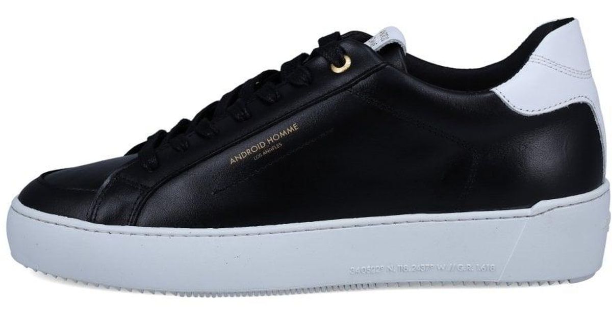 Android Homme Black & White Zuma Leather Sneakers for Men - Lyst