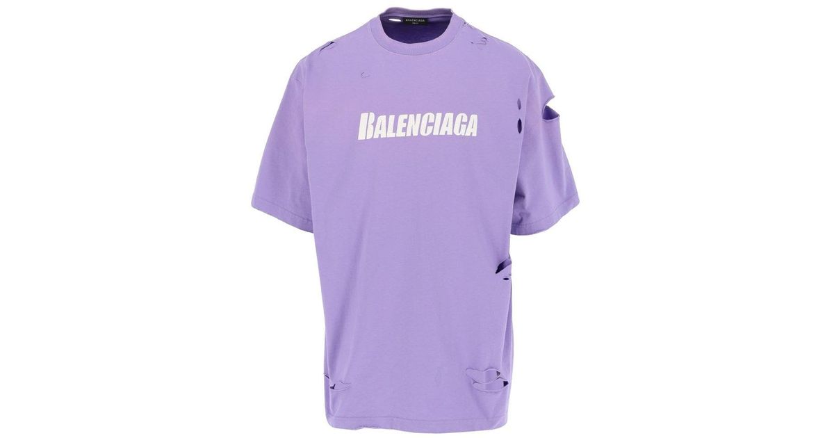 balenciaga t shirt mens purple