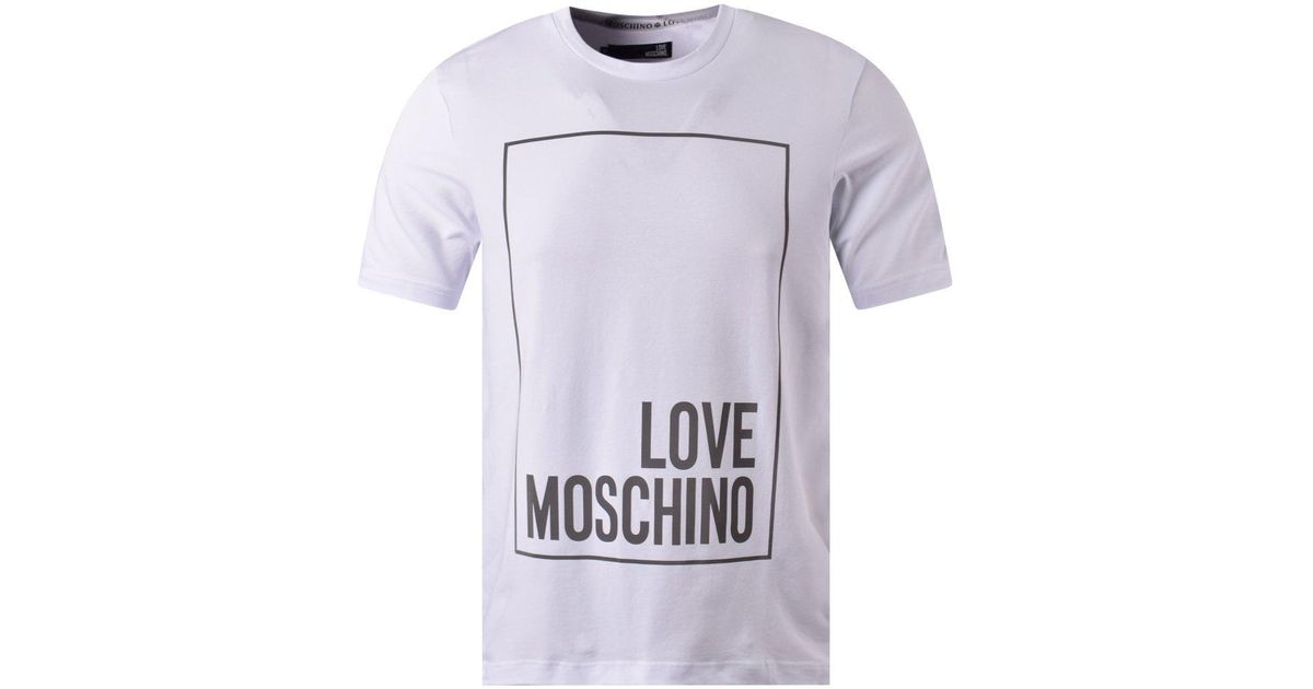 love moschino box logo t shirt