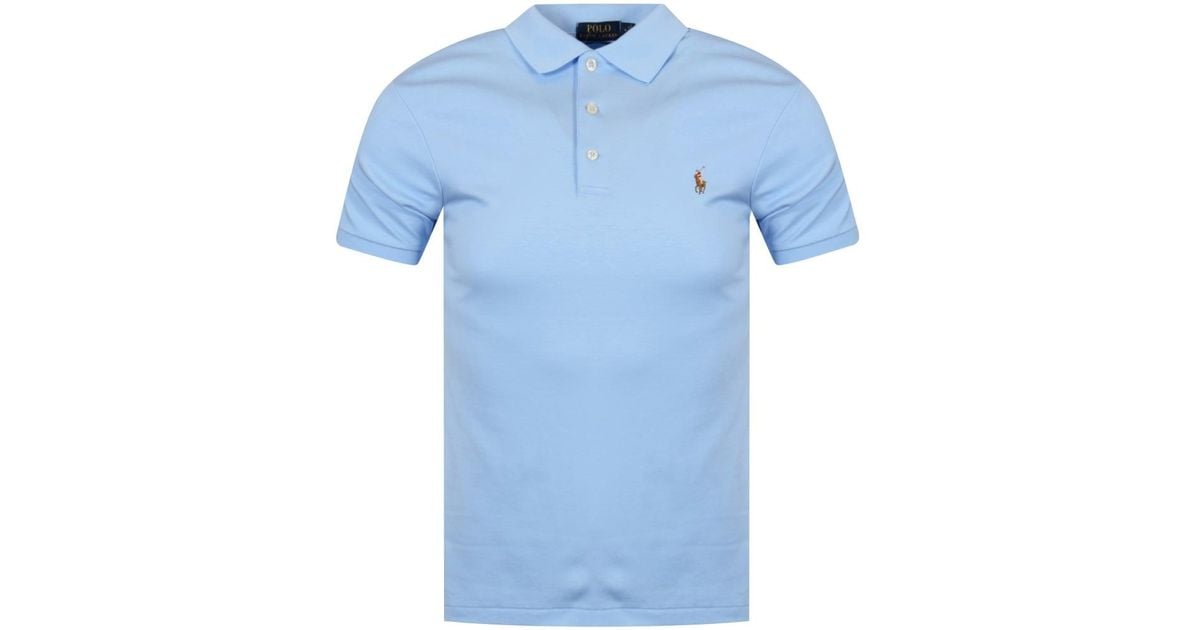 Polo Ralph Lauren Powder Blue Polo Shirt for Men | Lyst