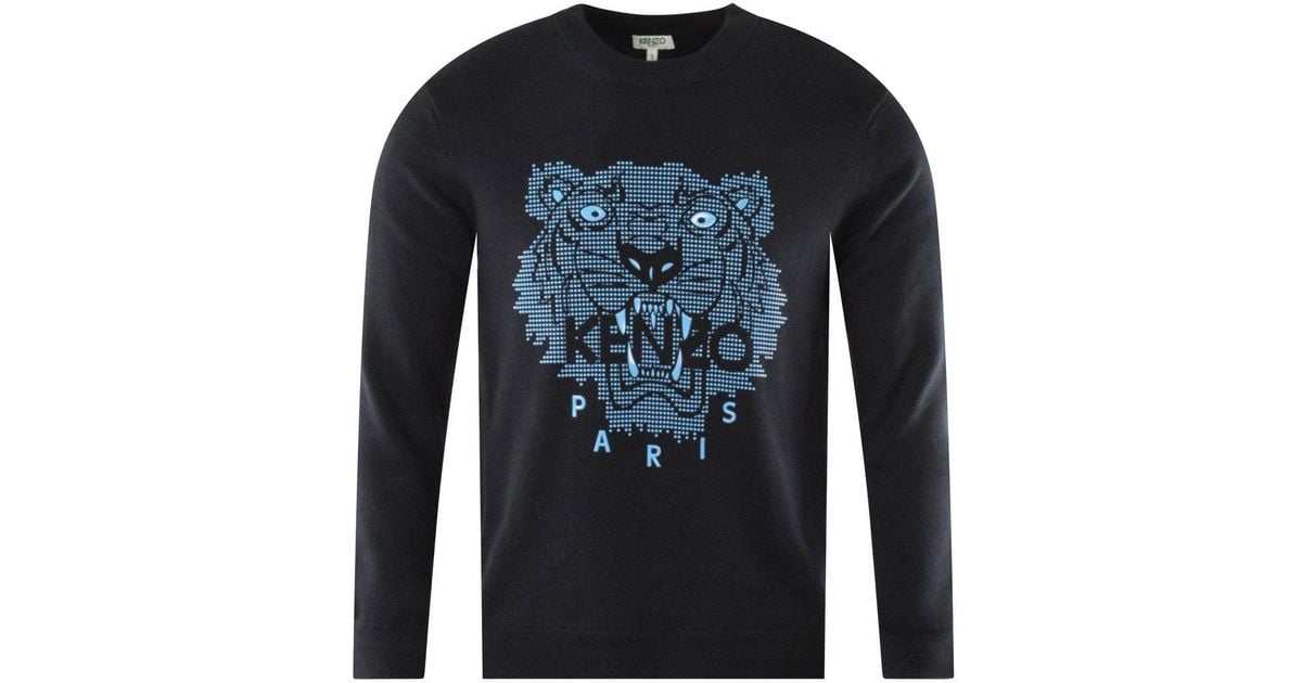 black kenzo jumper blue tiger