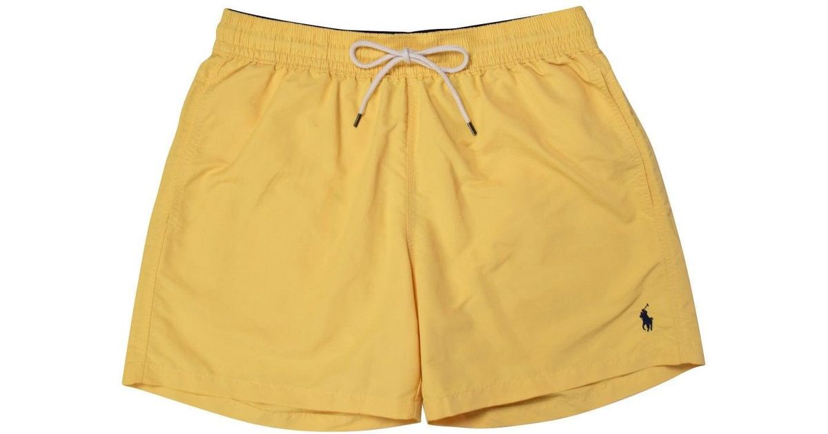 Yellow Polo Logo Swim Shorts 