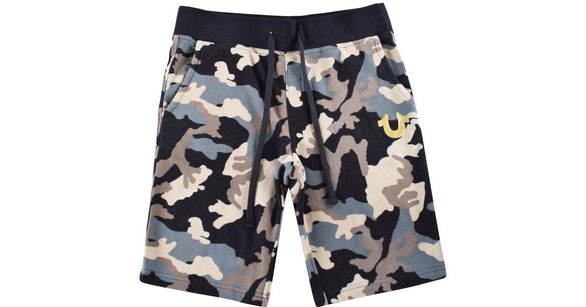 true religion camo shorts