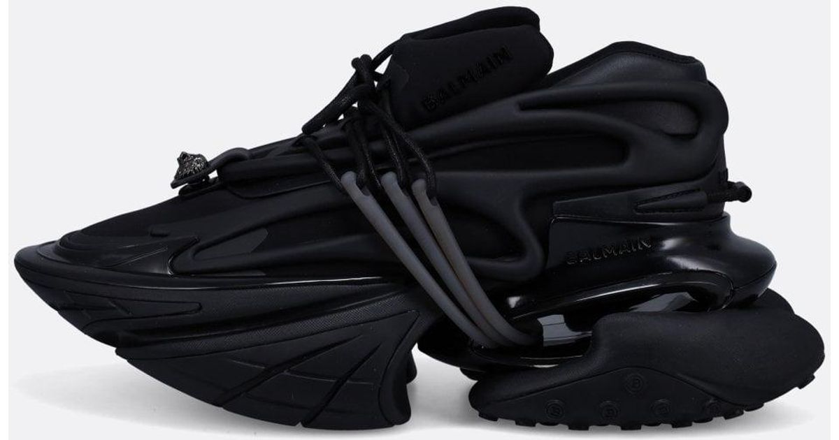Balmain Triple Unicorn Sneakers in Black for Men | Lyst