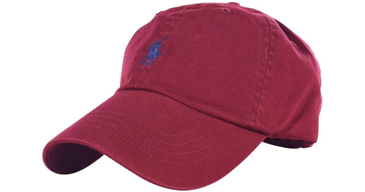 burgundy polo hat