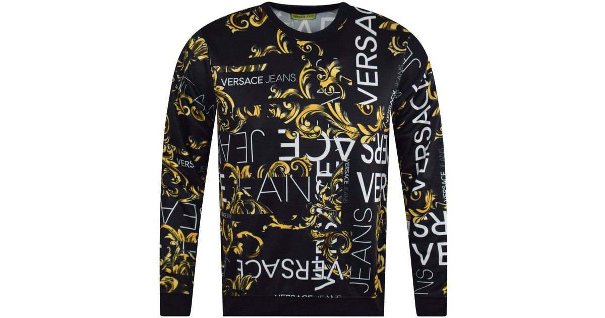 black and gold versace sweatshirt