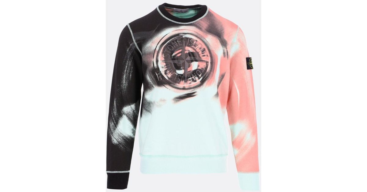 Stone Island Pastel Coloured Compass Sweatshirt for Men Lyst