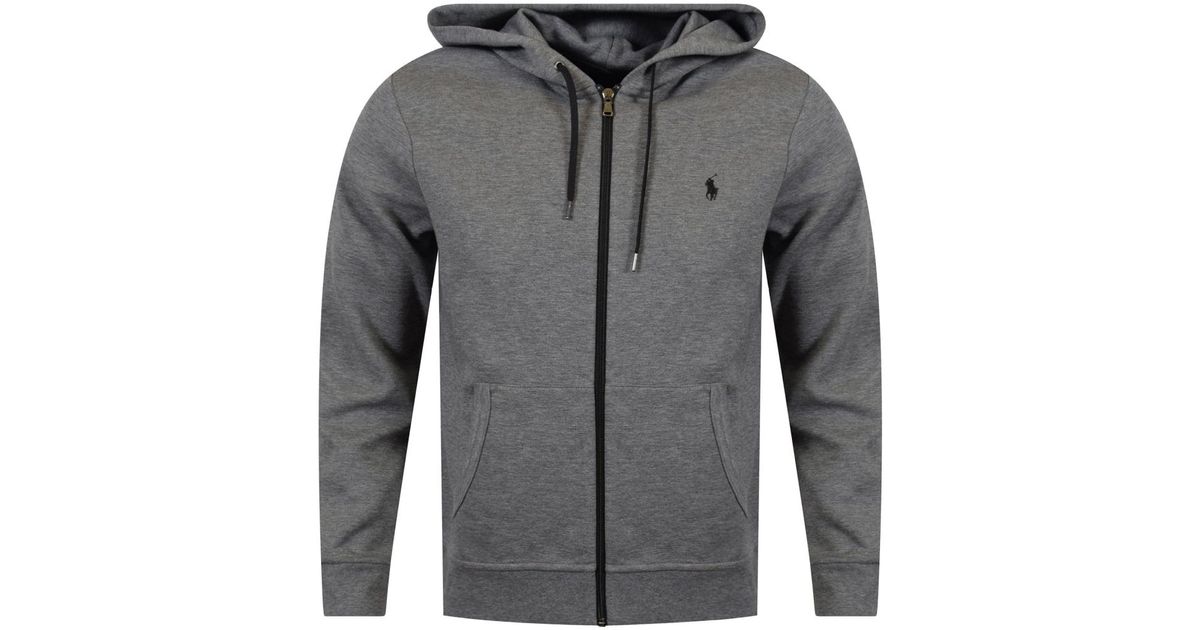 ralph lauren grey zip hoodie
