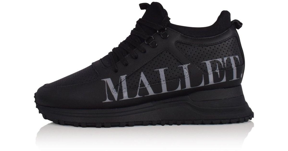 mallet diver leather and mesh trainers