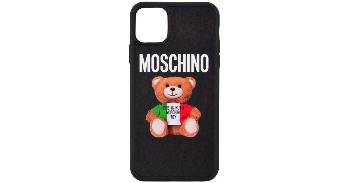 Moschino Black Teddy Print Iphone 11 Pro Max Case For Men Lyst