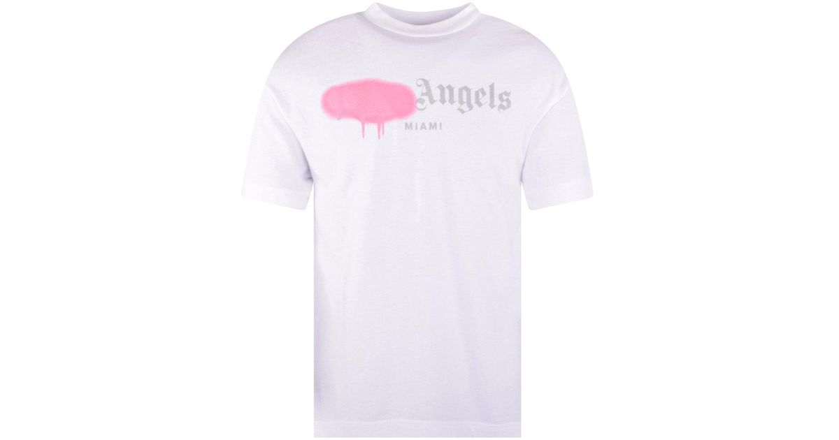 Palm Angels Black & Pink Star Sprayed T-Shirt - Men from Brother2Brother UK