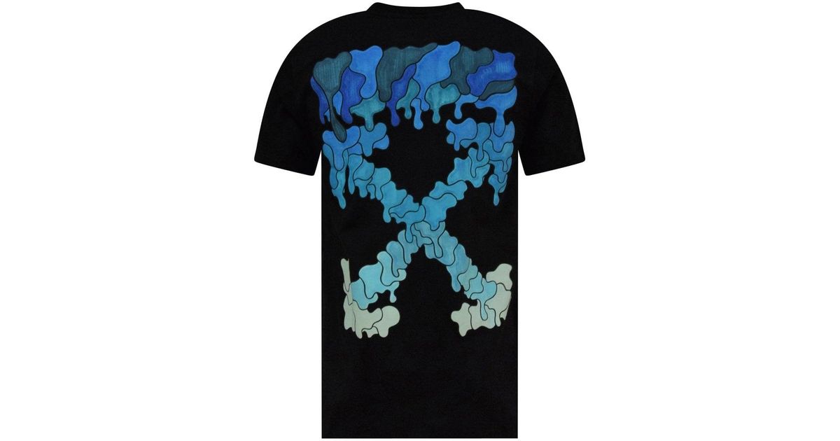 off white marker t shirt blue