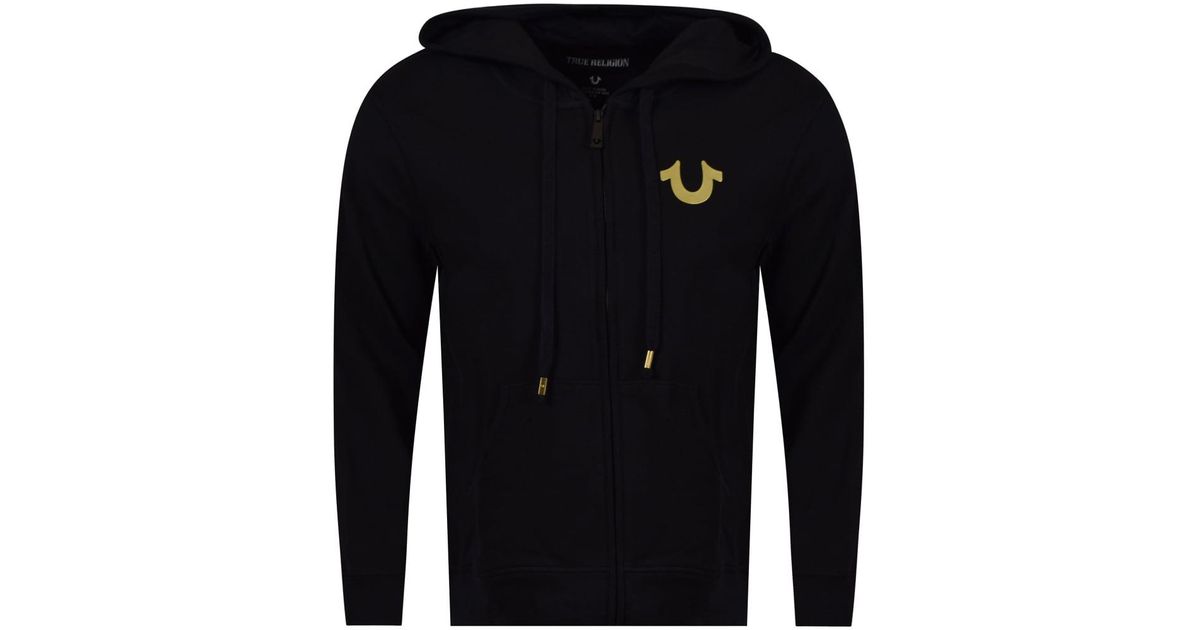 true religion black and gold sweatshirt