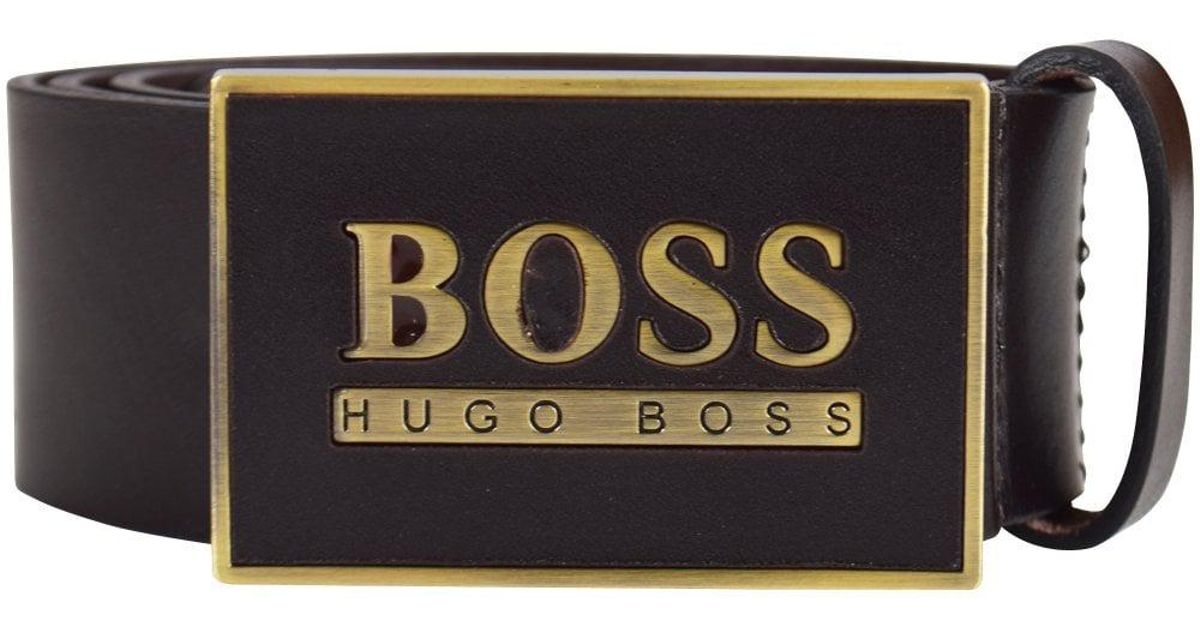 hugo boss dark brown belt