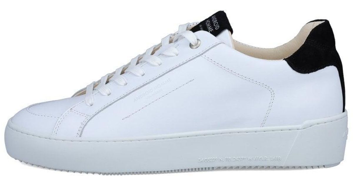 Android Homme White & Black Zuma Leather Sneakers for Men - Lyst