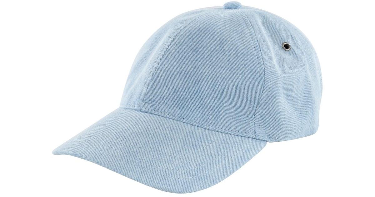 light denim baseball cap