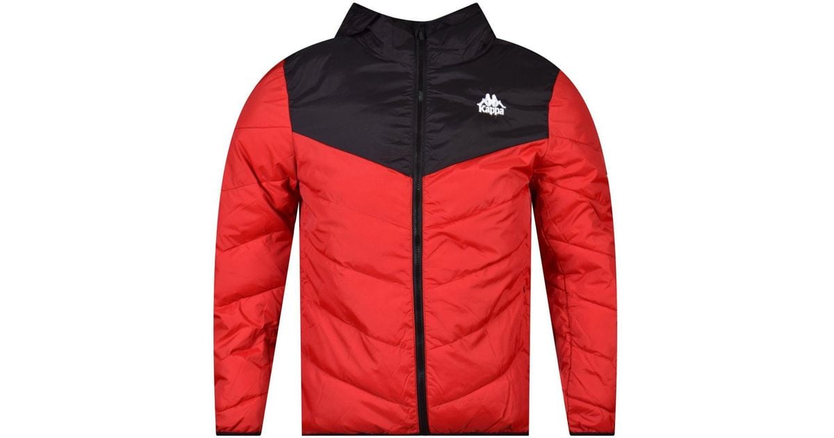 red and black kappa jacket