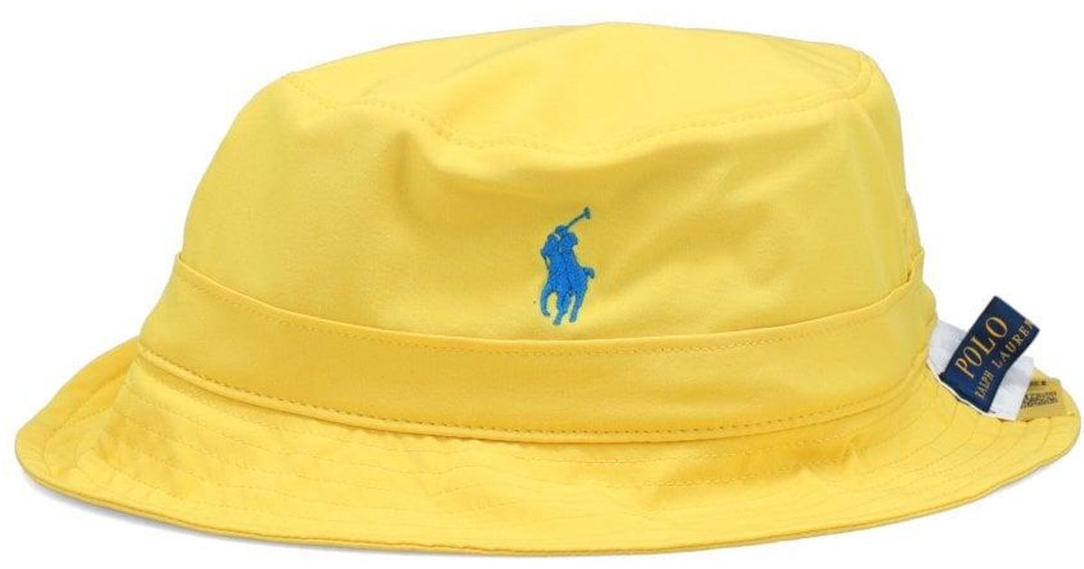 Polo Ralph Lauren Polo Cotton Bucket Hat in Yellow for Men Lyst UK