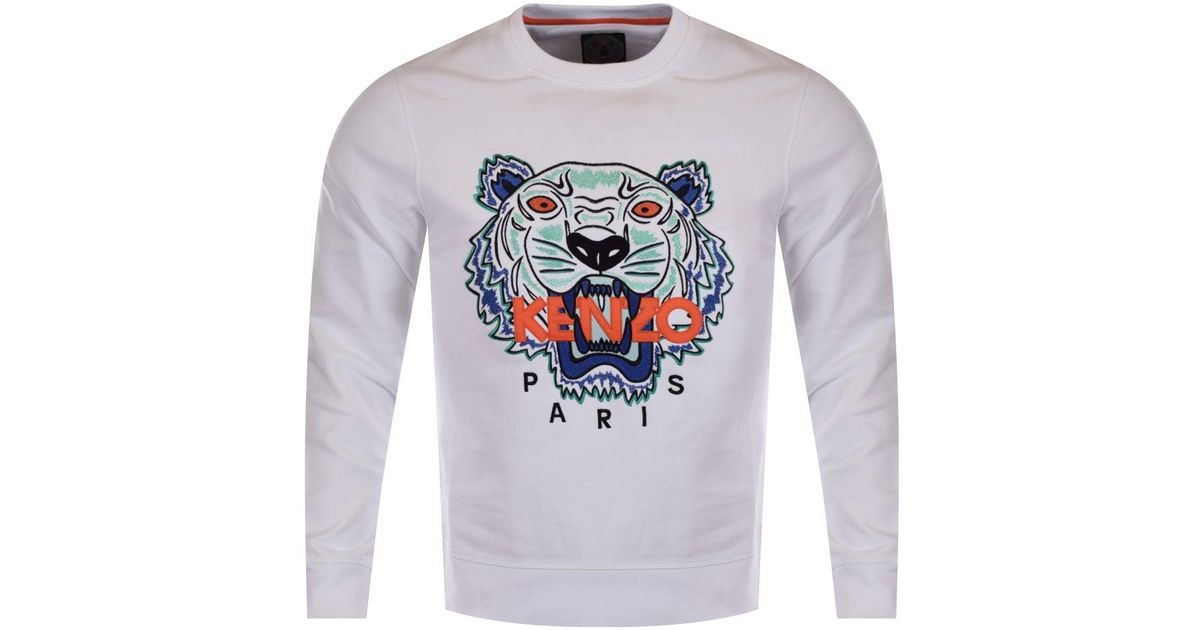 kenzo white tiger sweatshirt