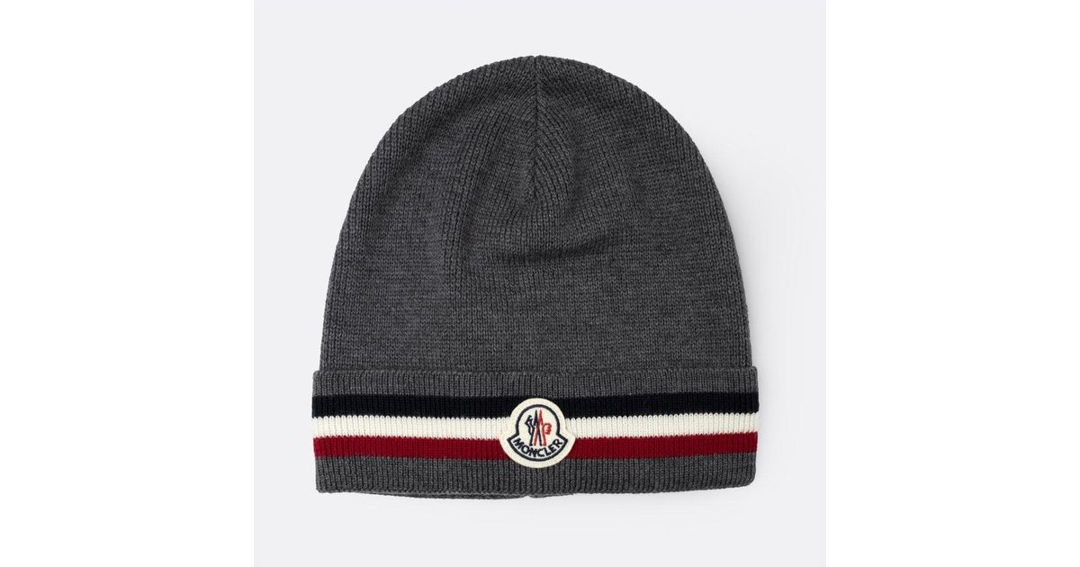 moncler gray beanie
