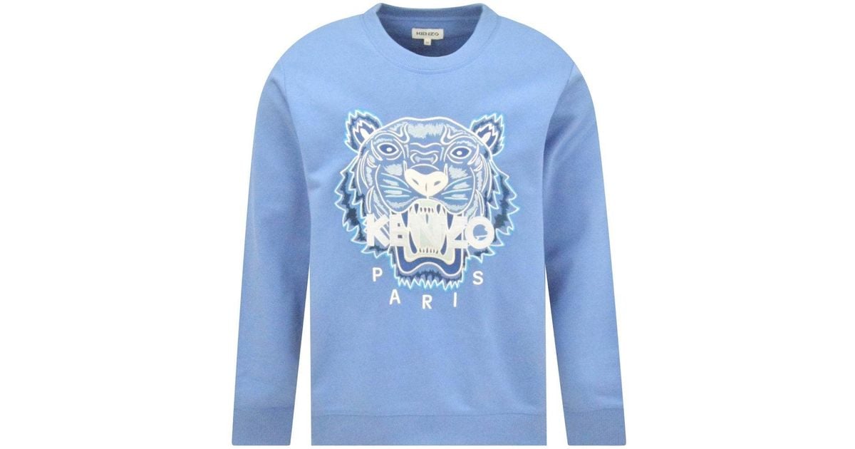 KENZO Cotton Sapphire Blue Tiger Sweatshirt for Men - Lyst