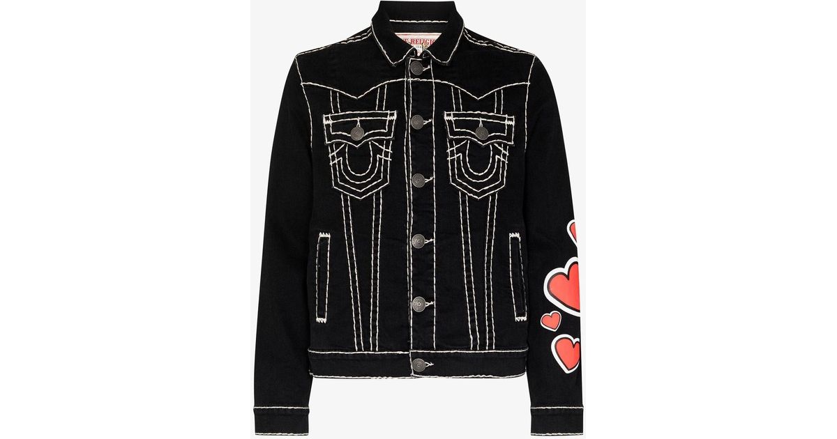 True Religion X Chief Keef Jimmy Super T Denim Jacket in Black for Men | Lyst