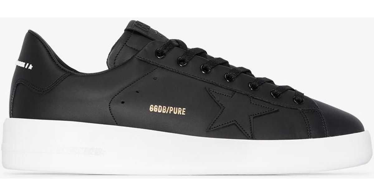 Golden Goose Pure Star Leather Sneakers in Black for Men - Save 22% - Lyst