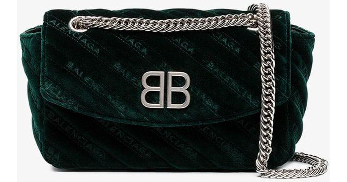 green velvet bag