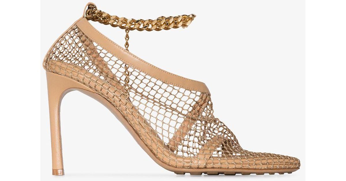 tan bottega heels