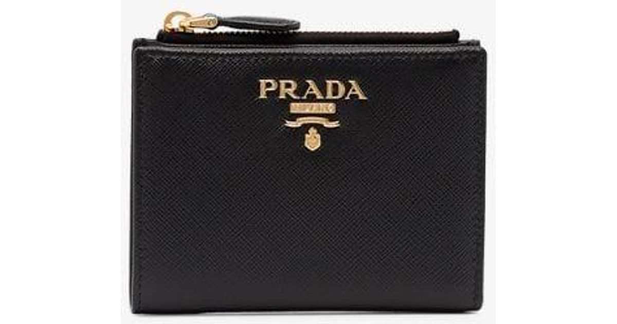 prada logo plaque wallet