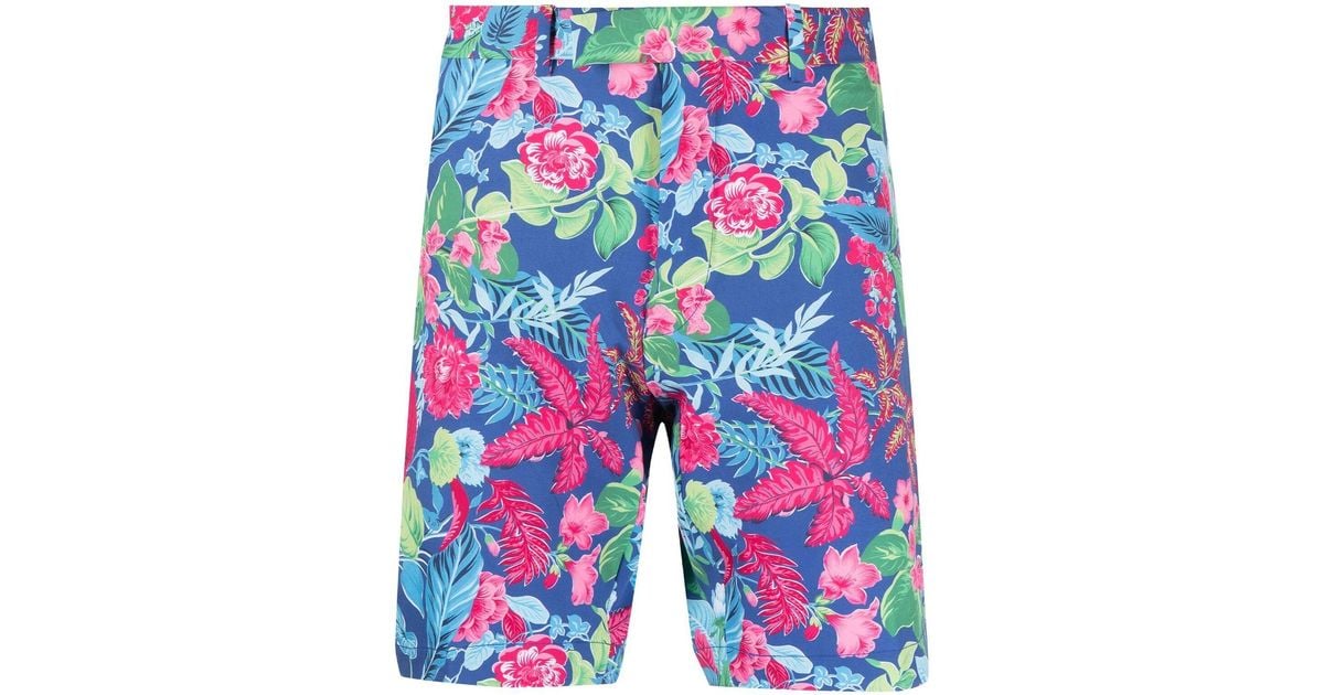 Polo Ralph Lauren Blue Floral Print Bermuda Shorts for Men | Lyst