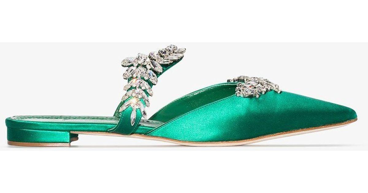 manolo blahnik lurum green