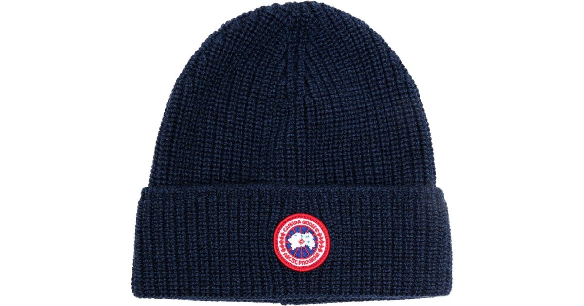 Canada goose top beanie blue