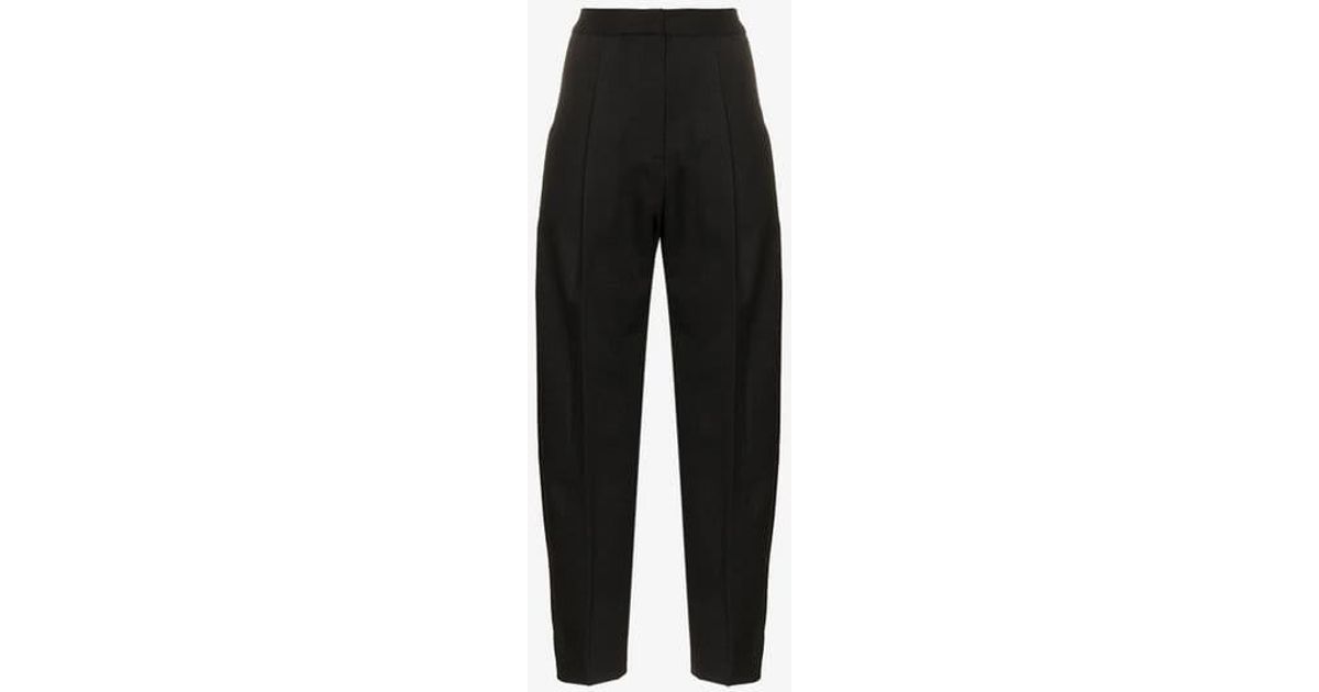 tapered wide leg trousers
