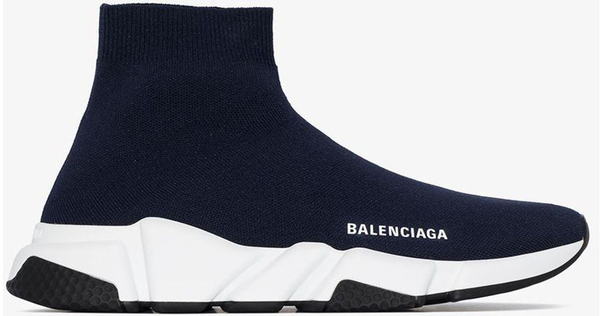 navy blue and black balenciaga's