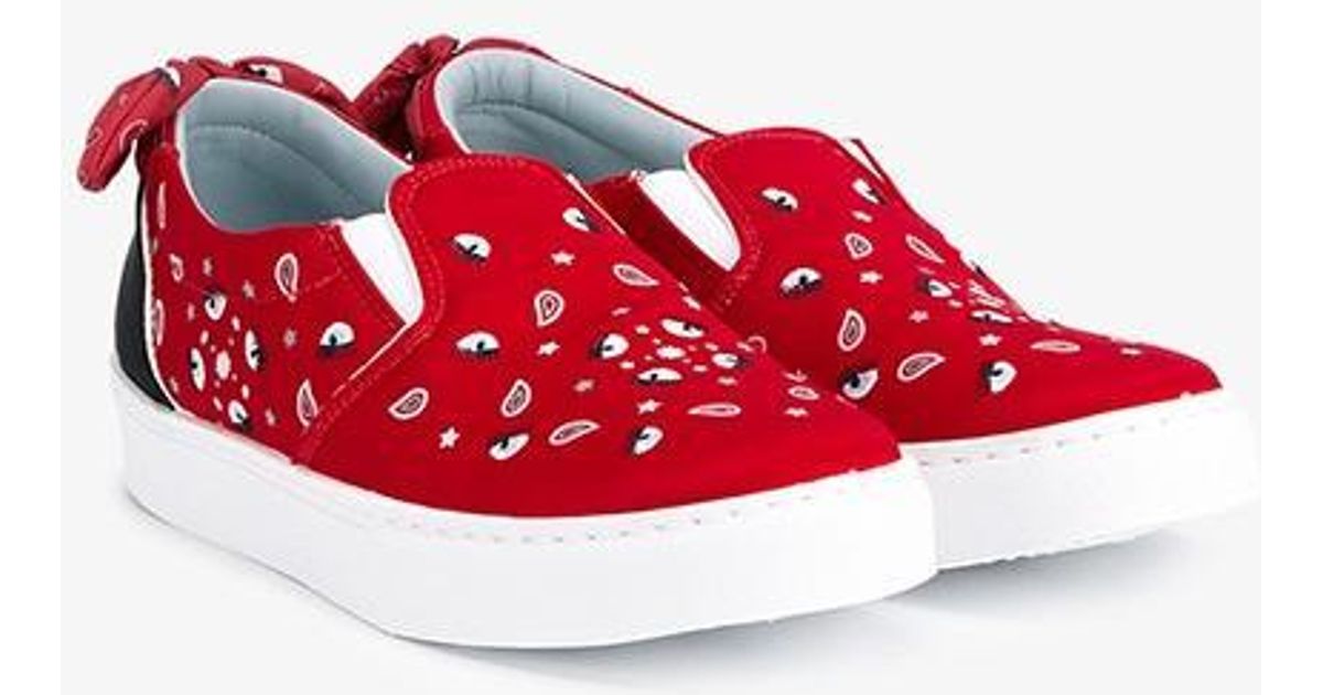 Chiara Ferragni Satin Bandana Slipon Sneakers in Red Lyst
