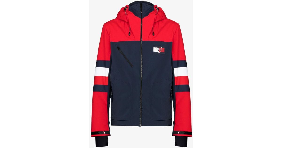 Rossignol X Tommy Hilfiger Navy Hooded Ski Jacket in Red for Men | Lyst