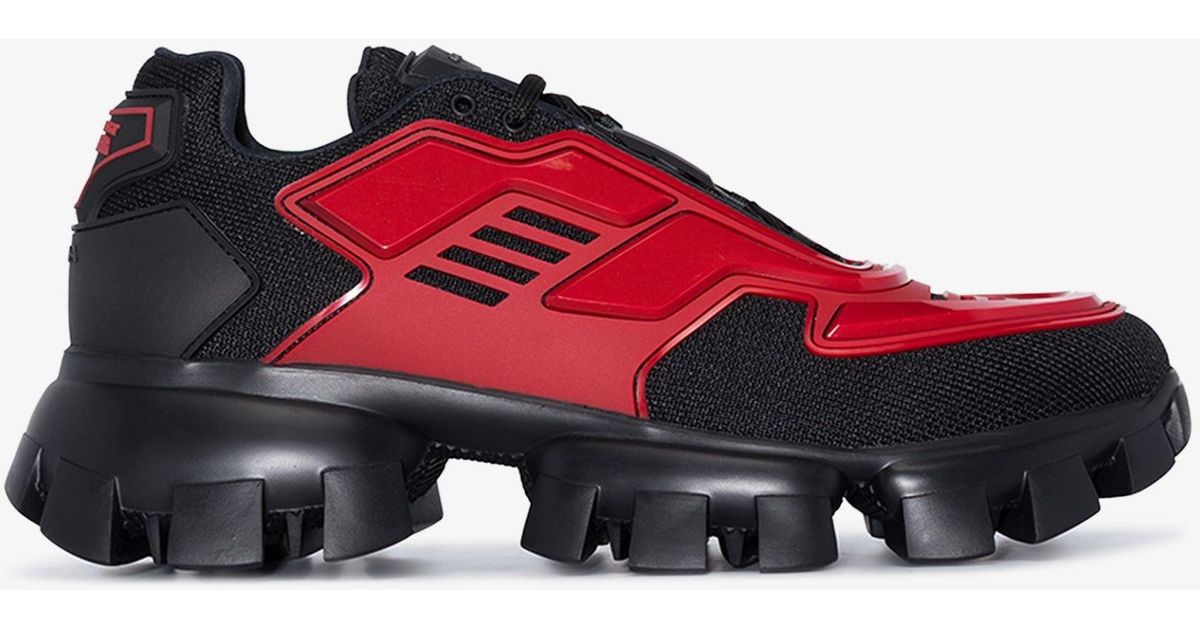 prada sneakers cloudbust red