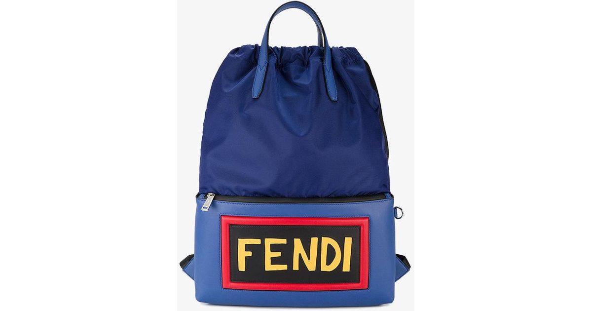 fendi blue backpack
