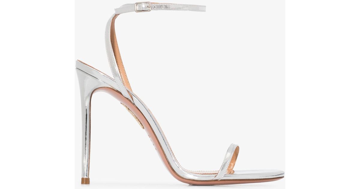 Aquazzura metallic shop sandals
