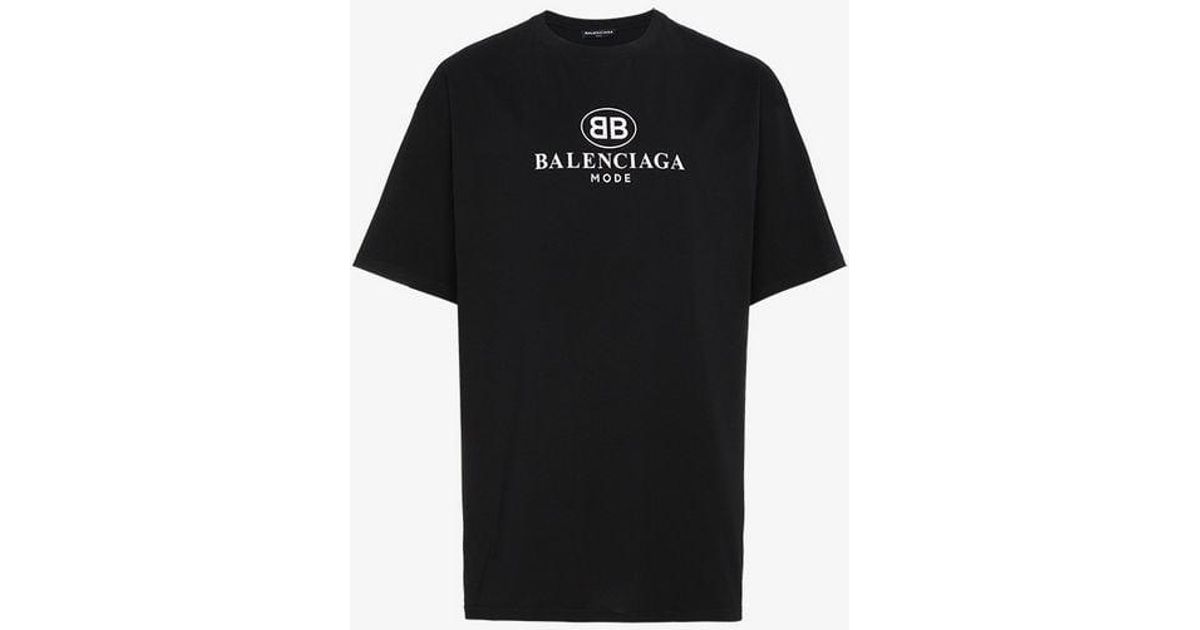 balenciaga black logo shirt