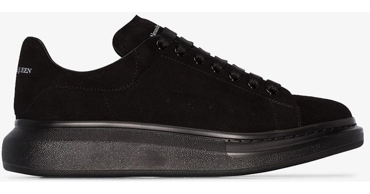 Alexander McQueen Suede Oversized Sole Sneakers in Black for Men - Lyst