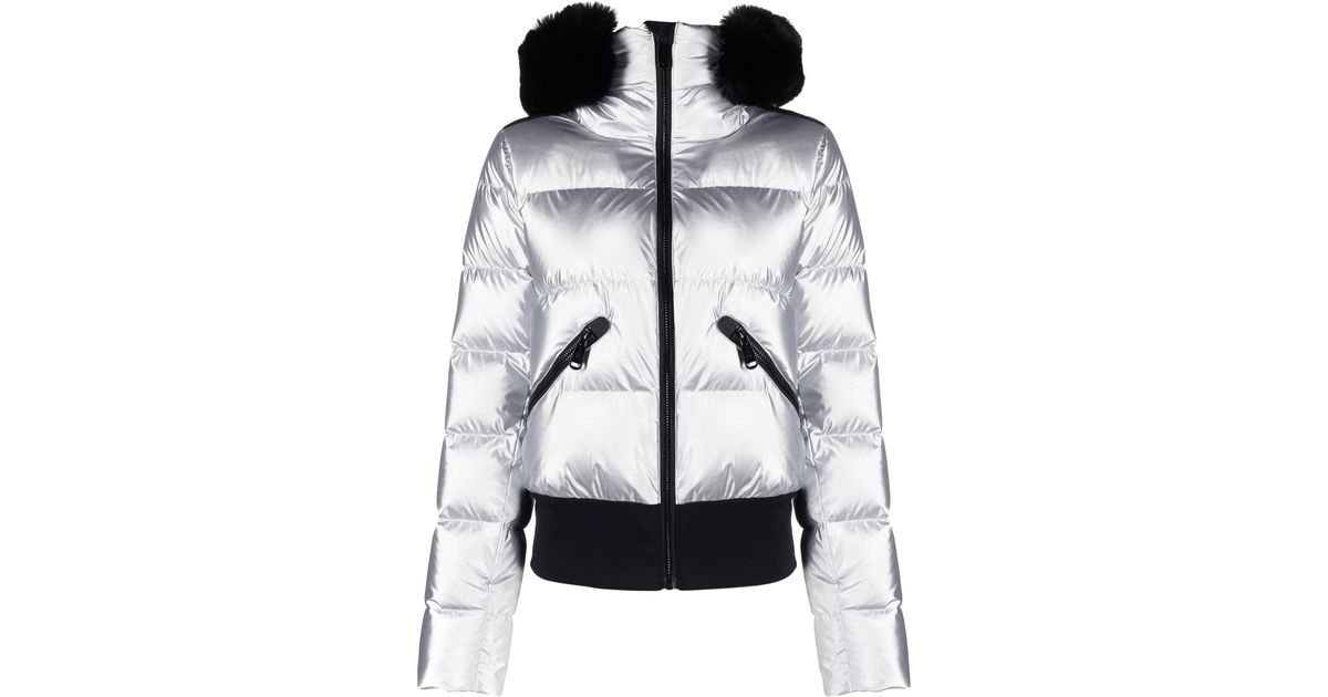 Goldbergh Bombardino Hooded Quilted Ski Jacket in Gray | Lyst