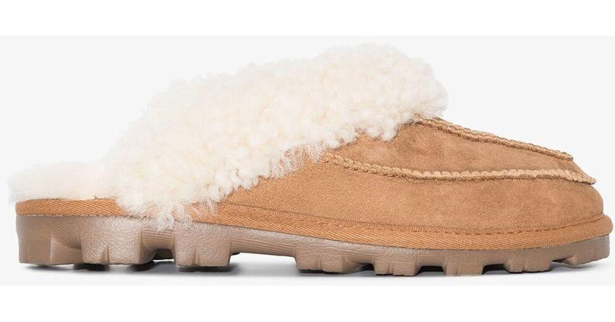 UGG Canvas X Tschabalala Self Neutral Coquette Slippers in Natural