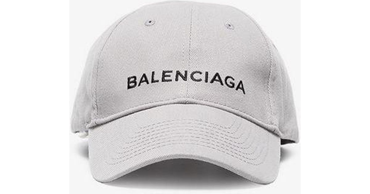 Balenciaga Cotton Grey Cap With Black 