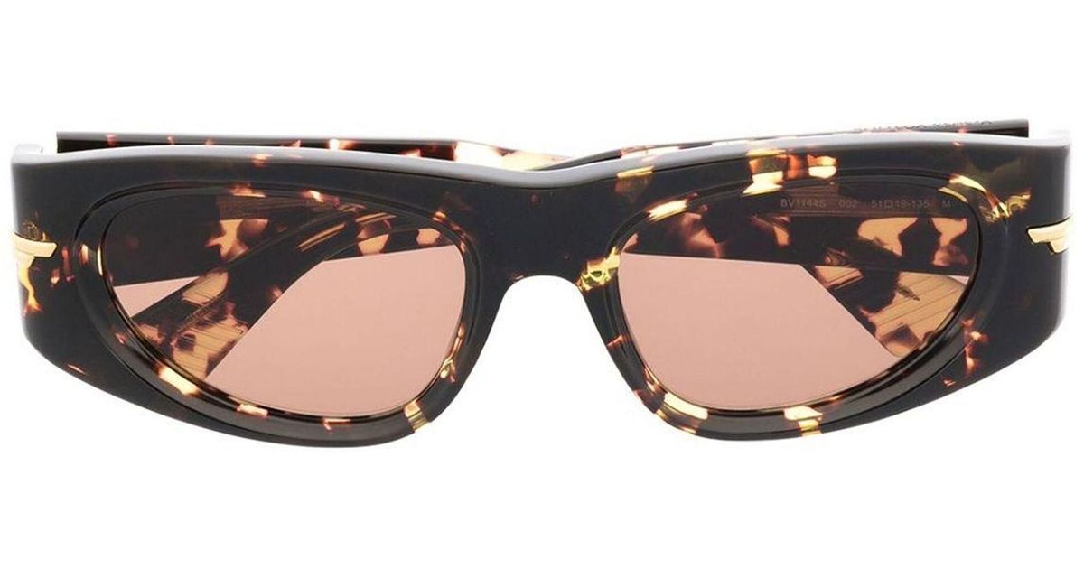 Bottega Brown Tortoiseshell Cat Eye Sunglasses Lyst