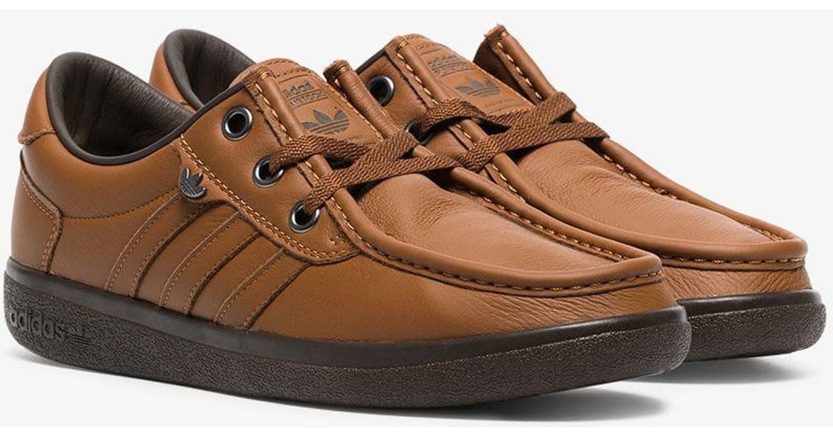 adidas brown punstock spzl sneakers