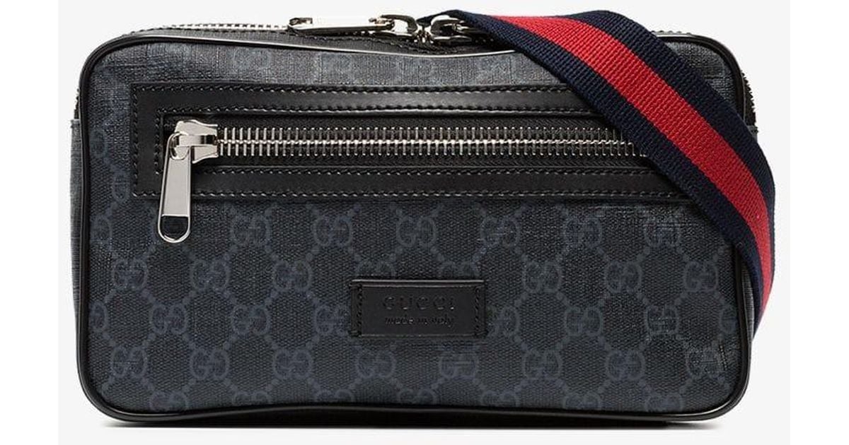 Gucci Leather Soft GG Supreme Belt Bag in Black for Men - Lyst