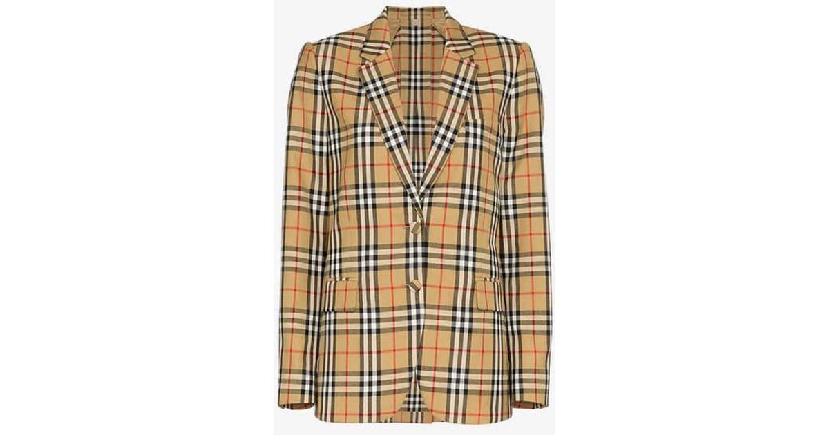 burberry check blazer