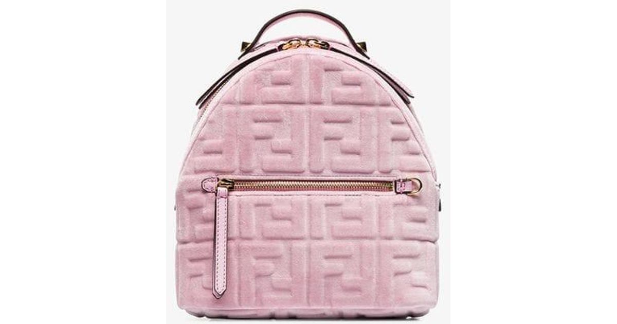 velvet pink backpack
